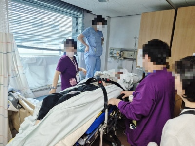 50대 뇌출혈환자 이송사례  (제주한라병원 > 안양요양병원)